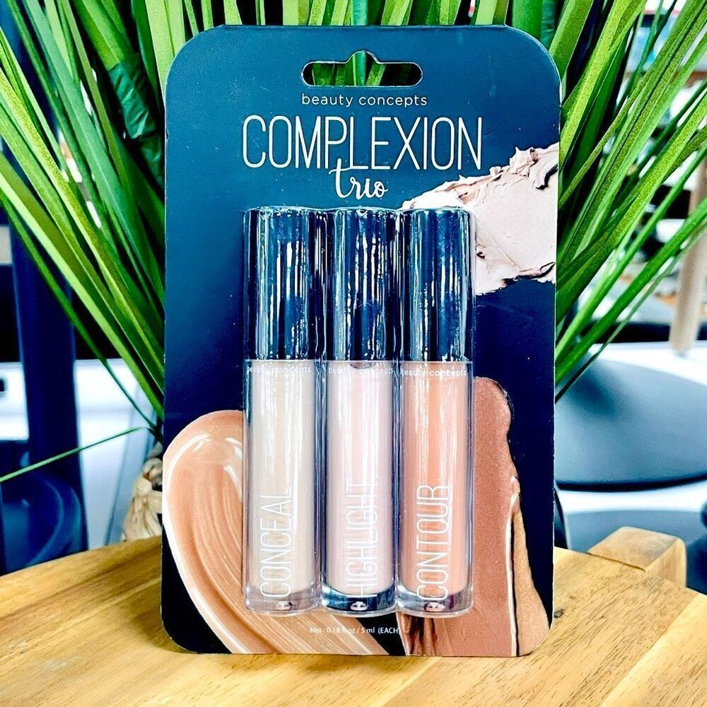 NWT Beauty Concepts Complexion Trio Concealer Highlighter Contour Radiant Glow